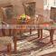 Restaurant furniture hand carved solid wood top dining table