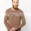 Man's Soft Ribbed Knit Crew Neck Jumper Sweater