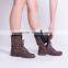 Popular Christmas new knee-high with button lace leg warmers wholesale ST001