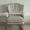 Modern style with variety of fabrics covered wooden armchair fabric rocking chair