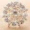Fashionable Flower Shape Crystal Metal Alloy Napkin Rings