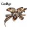 Fashion Jewelry Colorful AB Rhinestone Flower Pin Brooch Women Wedding Party Promotion Gift Apparel Accessories