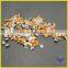 AAA grade hot selling artificial square shae point back gold bottom crystal stone for wedding decoration
