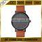 PVD plating soft leather band watch miyota 2035 movement 3 hands function