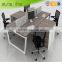 WP01 Factory Supply Wooden Frame Office Furniture Modern Office Wall Partition, Customized Size Office Cubicle Workstation