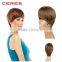 Wigs Women Party Sexy Short Straight Brown Mixed Synthetic Hair Full Wig