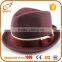 High quality mens dress felt top hats fancy wine men fedora hat with bow