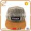 Custom blank corduroy flat brim label wool snapback cap