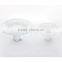 Clear Set 2 Vintage Flower Carving Round Glass Plate