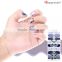 16Tips Special Nail Wrap Cool White Fashion Glass Nail sticker