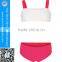 Beautiful beach sport children bikini double shoulder young girl kids swimwear