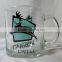 Clear High White Glass Material Handle Glass Coffee Cups With Logo