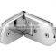 SH-90ED Rectangle semi-circinal 90 degree dual Satin/mirror Stainless steel shower door patch fitting toughened glass door clamp