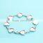 925 Sterling Silver Blue Opal Fashion Bracelet 2016 Fine Jewelry SBI183W