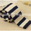 2016 hot sale white black knitting pattern acrylic tie