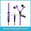 metal zipper earphone with Mic earbuds Handsfree For iPhone 5 5S 6 Plus