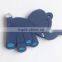 Elephant Shaped Cute Custom Soft Rubber Key Chain Wholesale PVC Key ring