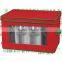 Holiday 12 Champagne Flutes Wine Glass Fabric Storage Box with Window