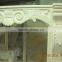 caved natural indoor marble fireplace