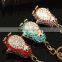 custom crystal metal Penguin key chains
