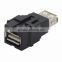 Keystone USB 2.0 Female To Female Connector With Black Color