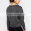 2016 Latest Design Grey Pullover Scuba Oversized Hoodies for Women
