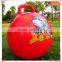 custom sticker red hopper bounce ball,custom design hopper ball with handle,OEM plastic ball toys China factory