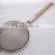 stainless steel wire mesh strainer with bamboo handle