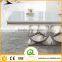 TH413 Stainless Steel Tempered Glass Dining Table Design