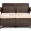 Rattan Wicker Furniture Love Seat with Cushions