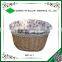 Lined woven bicycle wicker basket bicycle