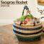 Colorful seagrass bolga basket