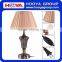 13" European Bedside Table Lamp w/ LED Bulb Champagne Bedroom Night Light