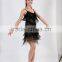 High quality ladies fringe Latin dresses ladies sexy sleeveless Latin dance wear