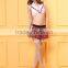 New womens lady naughty school girl Deep-Vneck tops and Fancy dress party outfit lingerie
