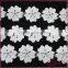 White flower embroidery design lace trimming, chemical lace trim for garments