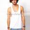 2017 Cheap High Quality New Design Summer Custom White Color Gym Wear Comfortable 100% Cotton Men's Sport Tank Tops In Bulk