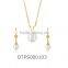 Gold Plated Delicate Fashion Pearl Pendantset