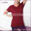 wholesale custom large lady T-shirt cotton V-neck women's short-sleeved