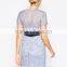 Contrast Waistband Bodycon Fit Lightweight Lace Preganat Women Dresses