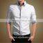 2015 New style 100% cotton long sleeve double collar men dress shirt in bulk