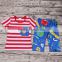 New Design Children Back to School Clothing Short Sleeve T-shirt Shorts Set Boutique Outfit Baby Boys Girls Clothes Store Online