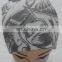 2017 fashional super soft cozy warm printed hat without pompom