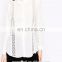 Latest fashion blouse design woven fabric long sleeve lady white lace blouse