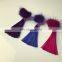 Hand made real mink fur brooch with tassel wholesale factory price