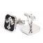 Jewel Encrusted Cross Symbol Men Shirt Silver Jewelry Cufflinks