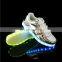 Melbourne shuffle ghost step dance Golden Micro PU leather luminous LED shoes sneakers men women footwear
