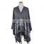 TOROS Grey Scarf With White Stripe Ladies Cape Shawls