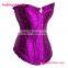 Purple Satin Overbust Girls Sexy Dot Corset