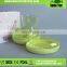 Novetly Plastic Oblong 3pcs Green Cheap China Bathroom Accessories Set